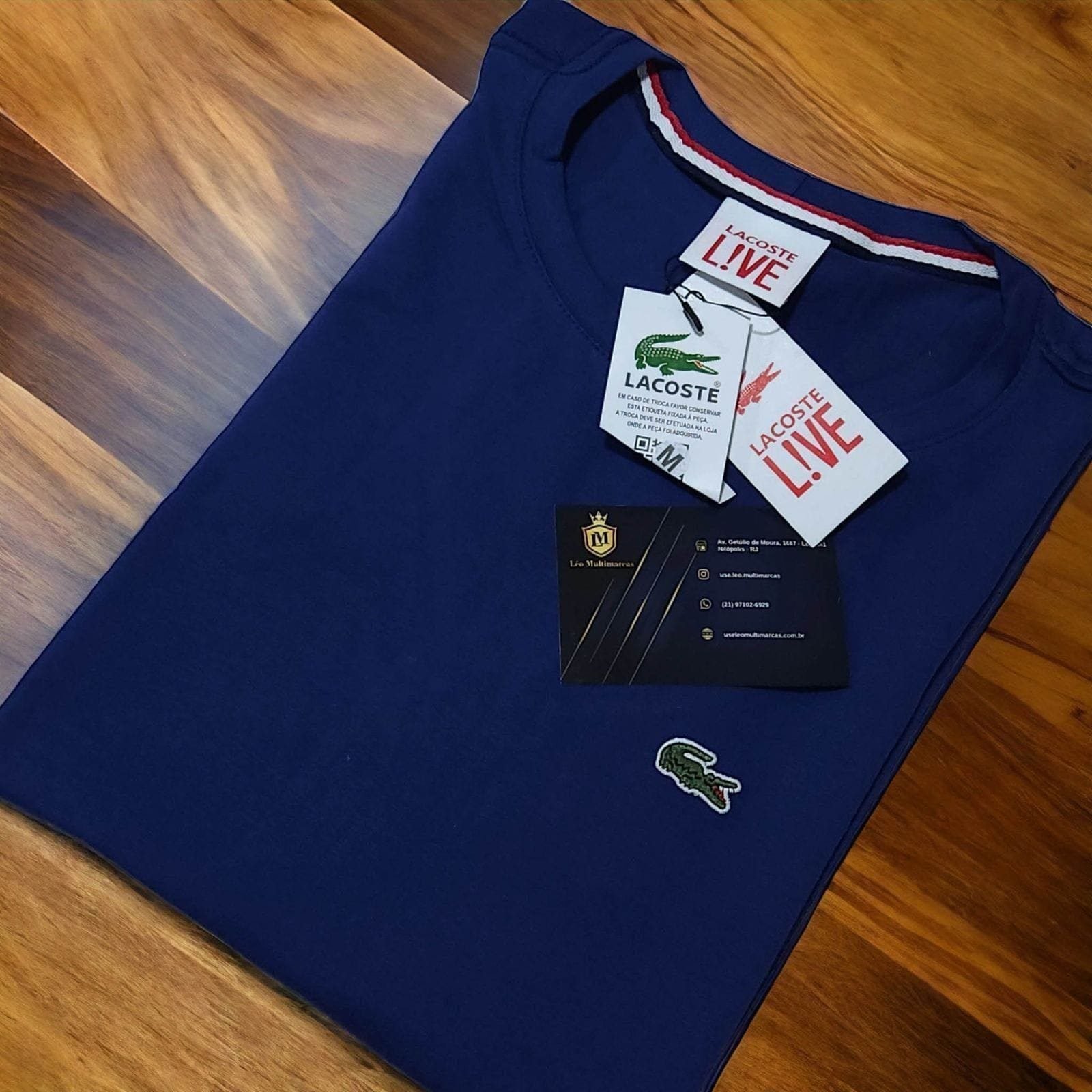 Camisa Lacoste M Peruana 40.1 com Elastano