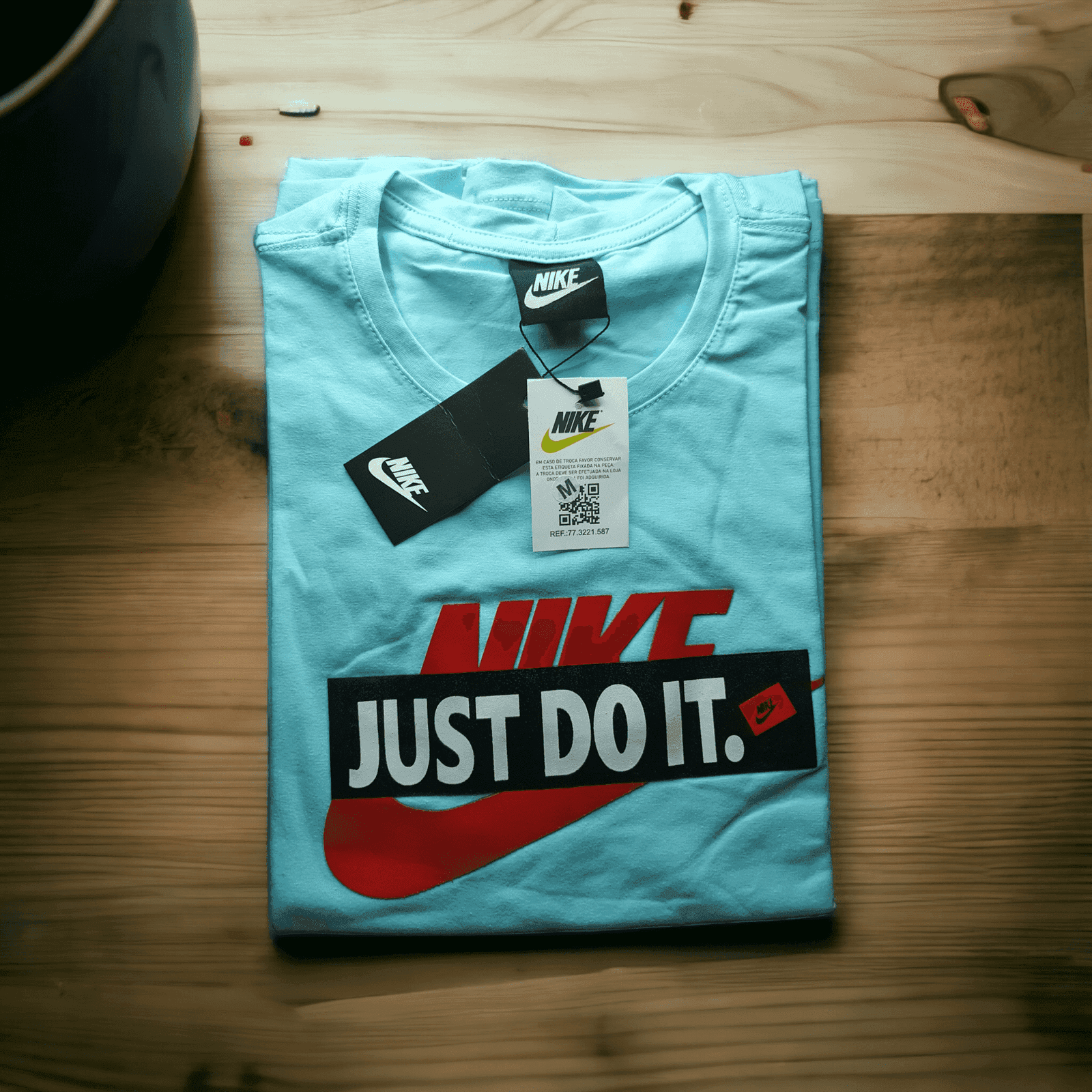 Camisa Nike Azul Claro M Peruana 40.1 com Elastano