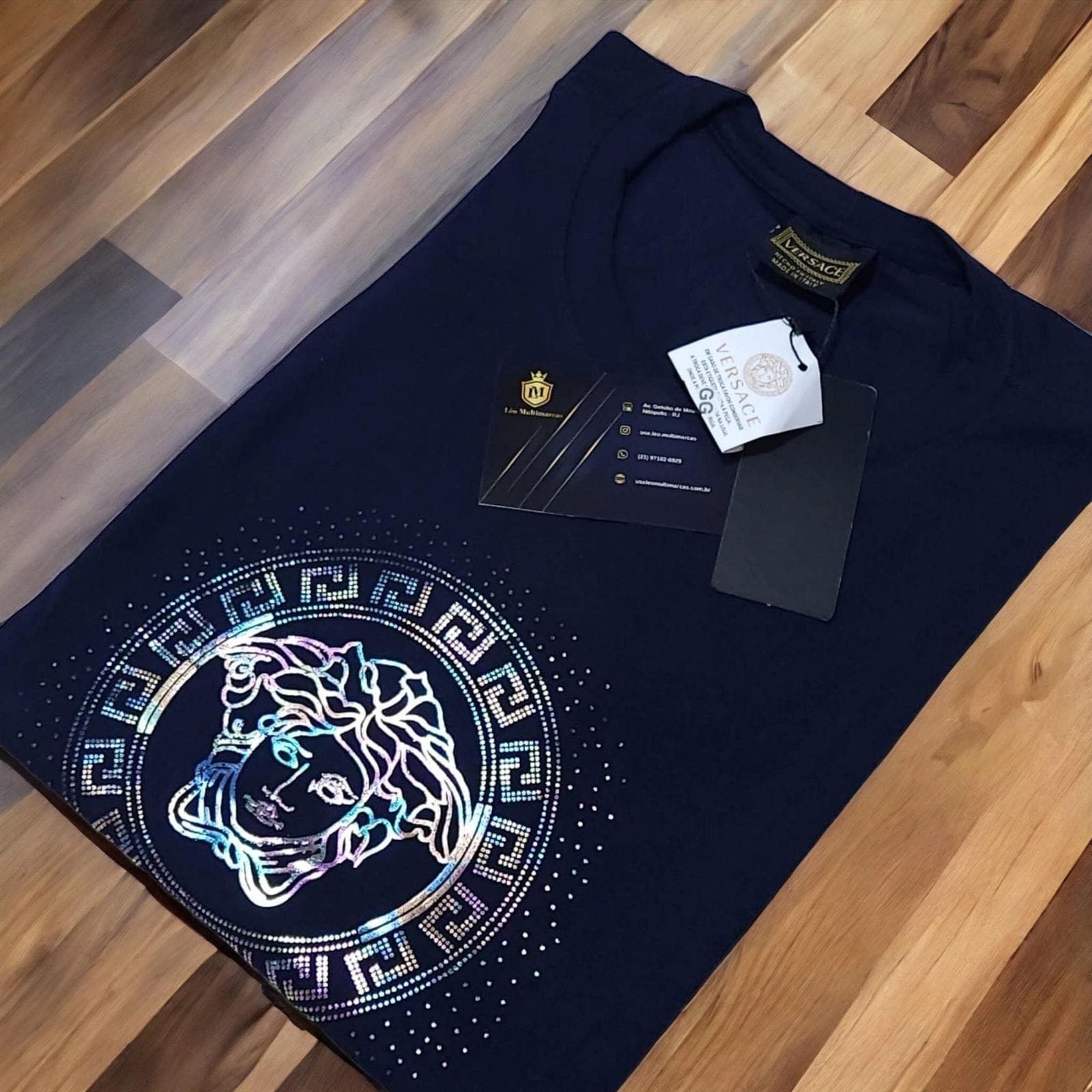 Camisa Versace GG Peruana 40.1 com Elastano