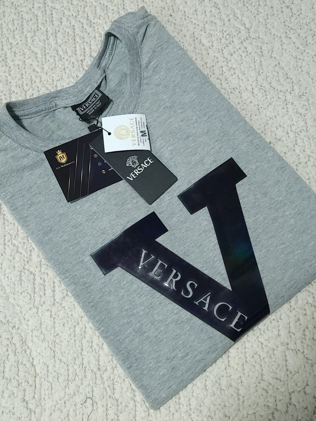 Camisa Versace M Peruana 40.1 com Elastano
