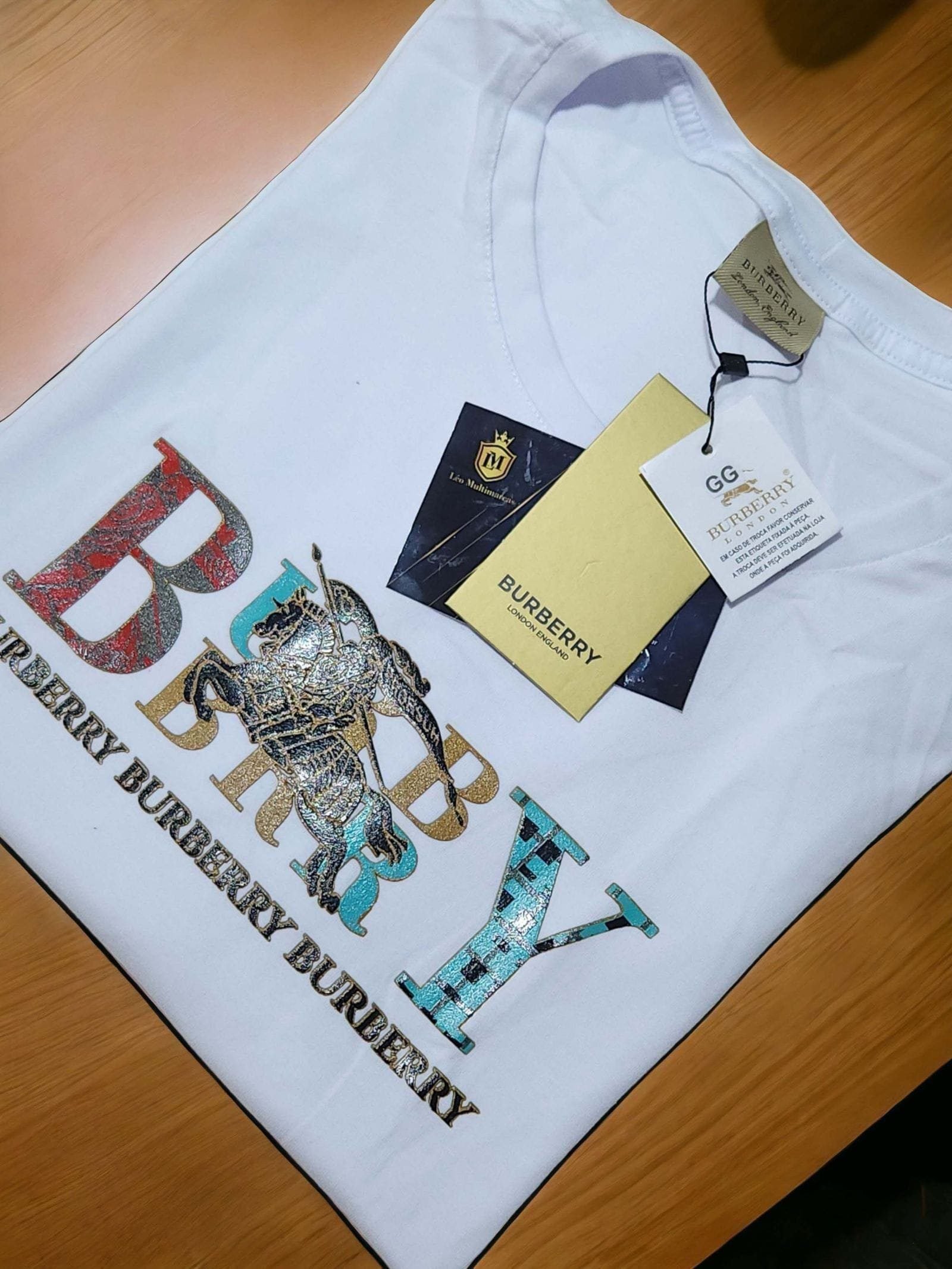 Camisa Burberry GG Peruana 40.1 com Elastano