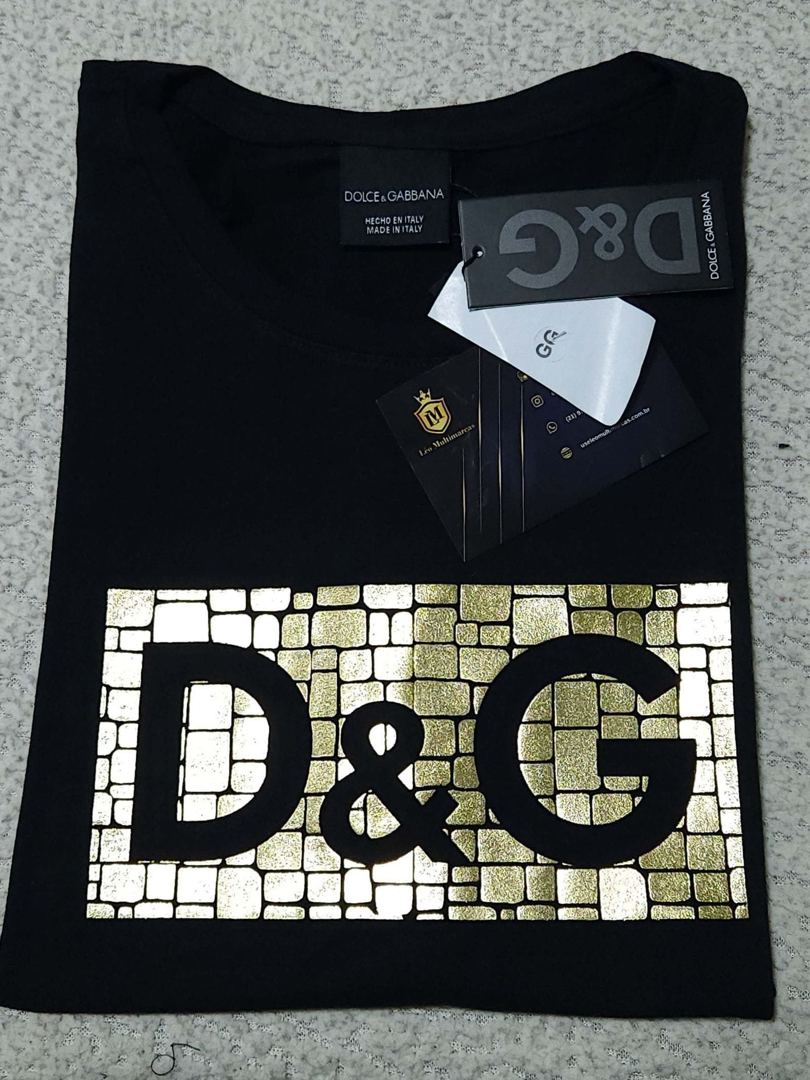 Camisa Dolce Gabbana GG Peruana 40.1 com Elastano