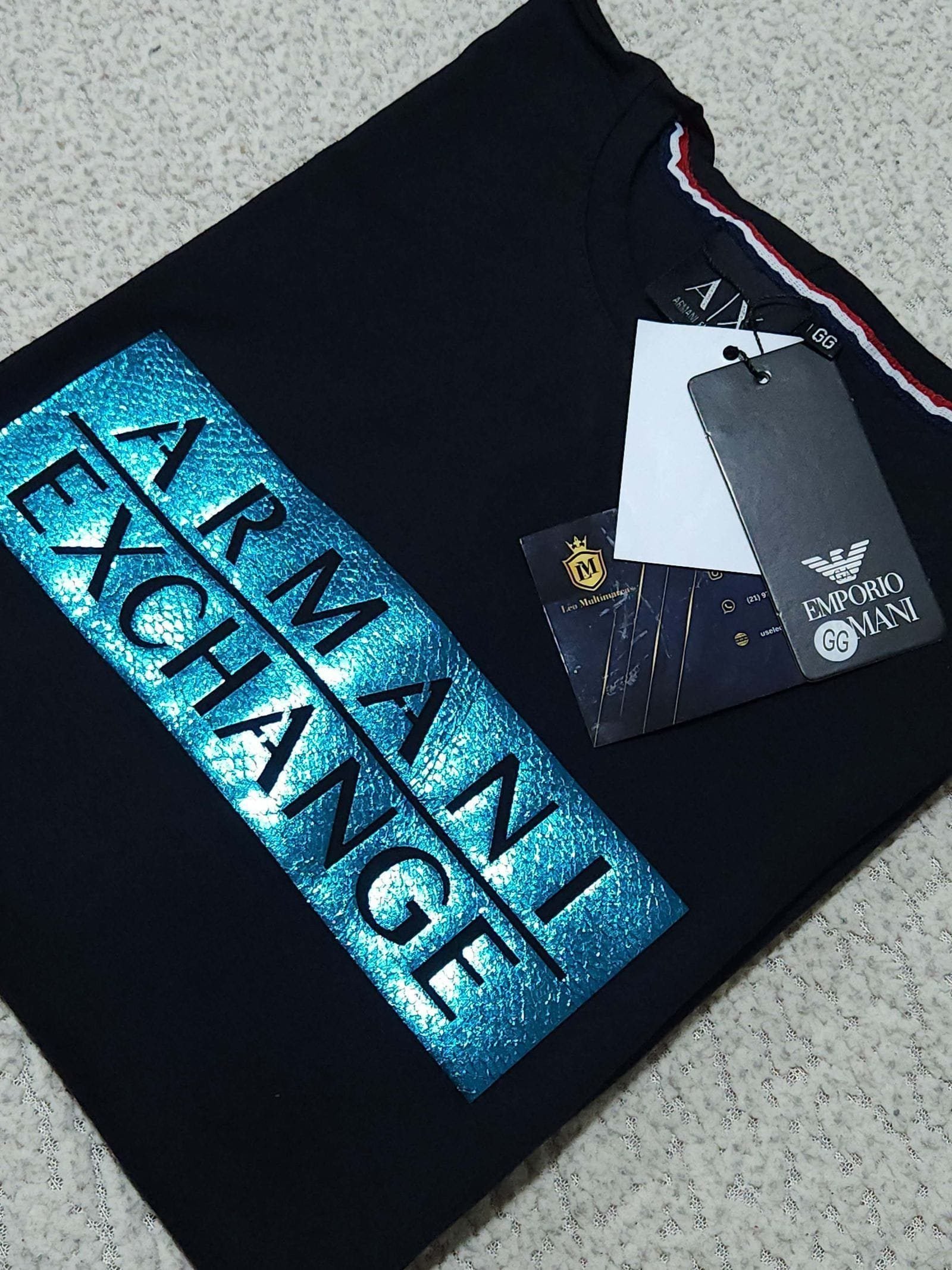 Camisa Emporio Armani GG Peruana 40.1 com Elastano