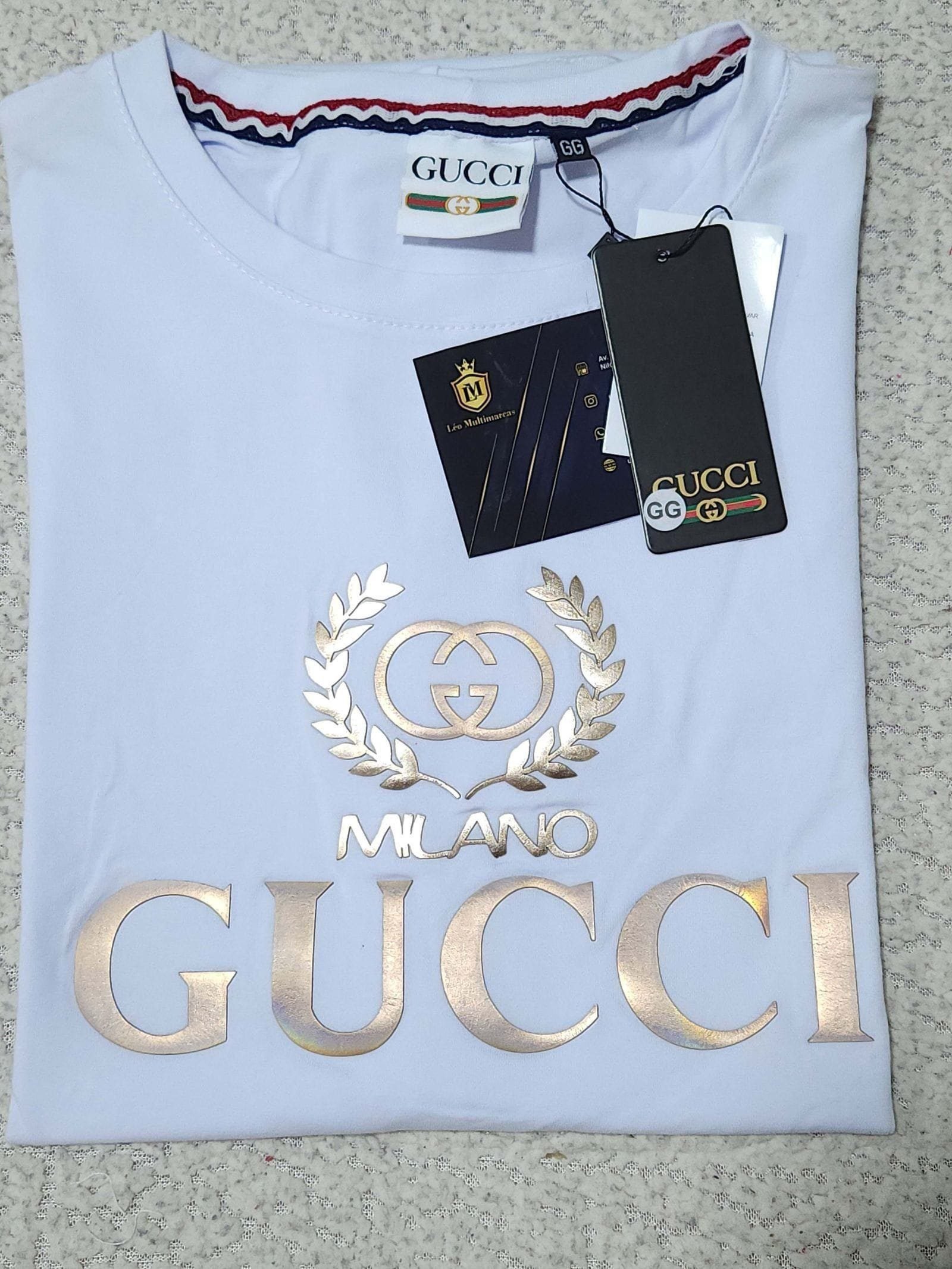 Camisa Gucci GG Peruana 40.1 com Elastano