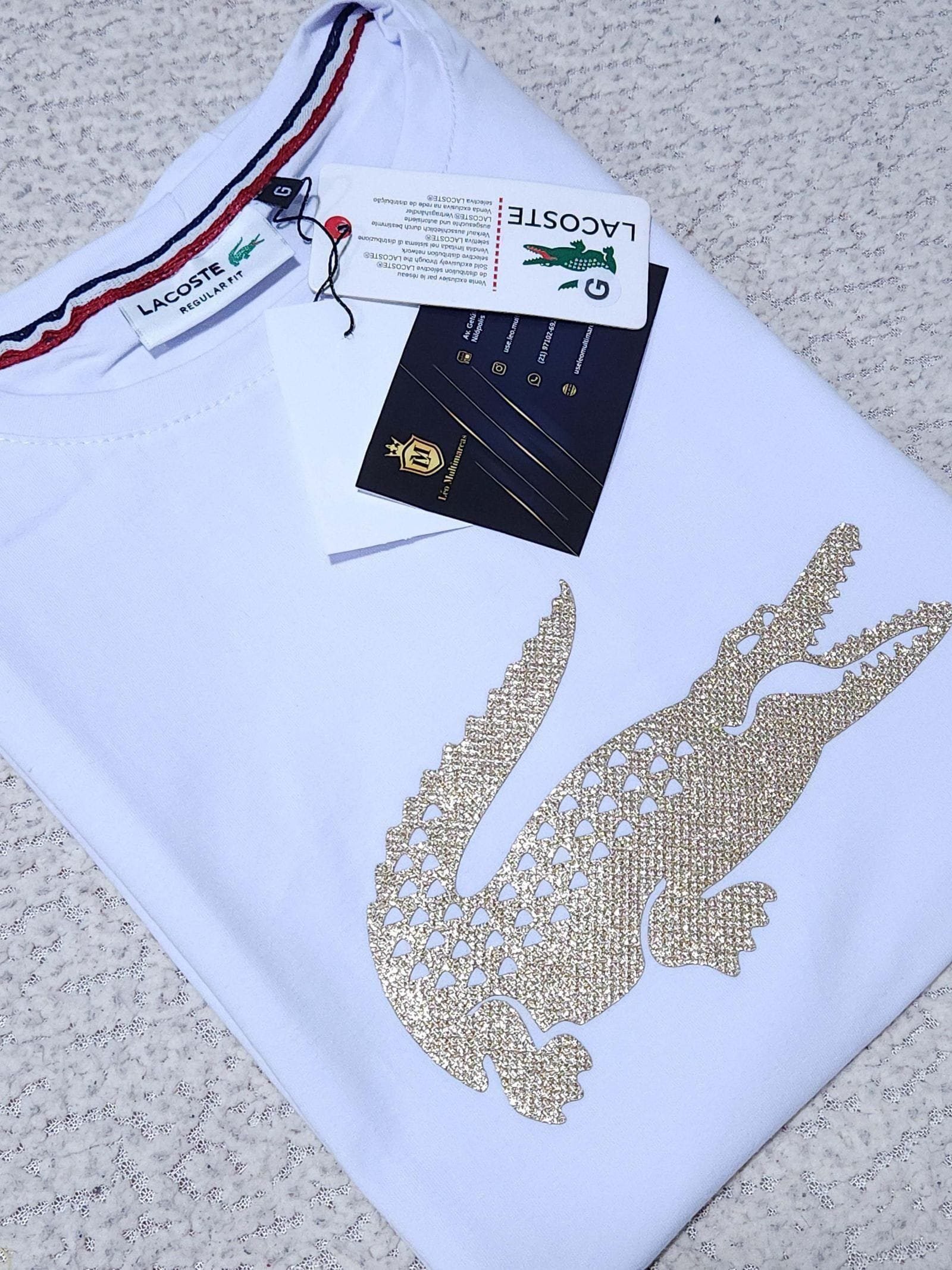 Camisa Lacoste G Peruana 40.1 com Elastano