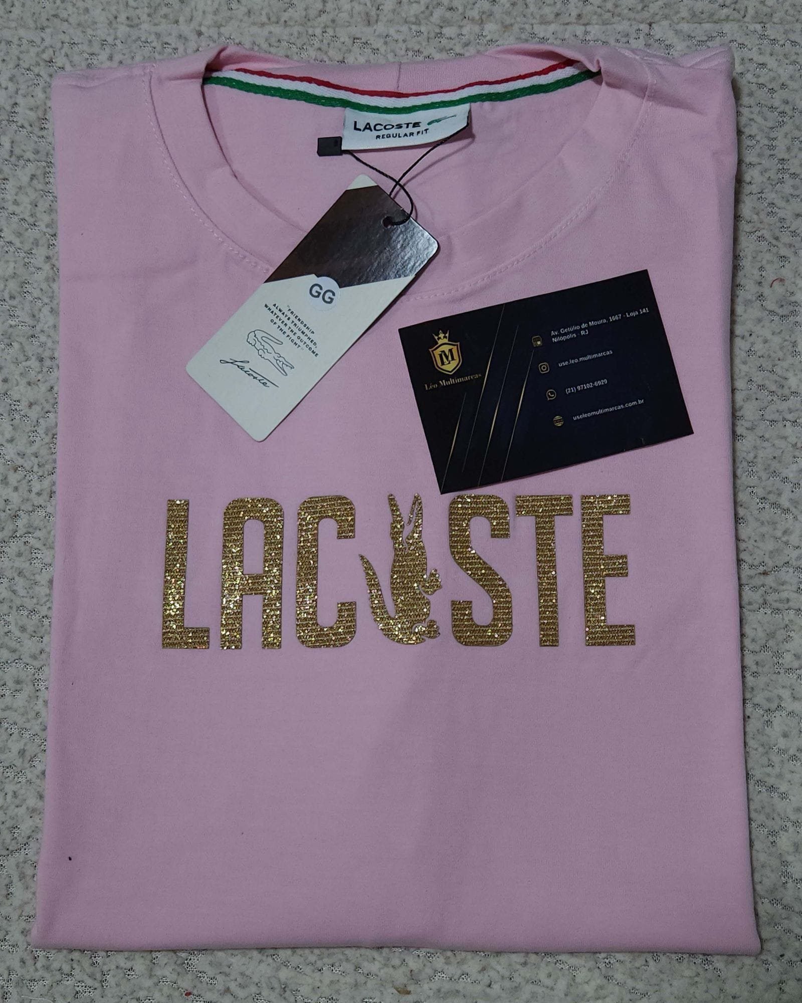Camisa Lacoste GG Peruana 40.1 com Elastano