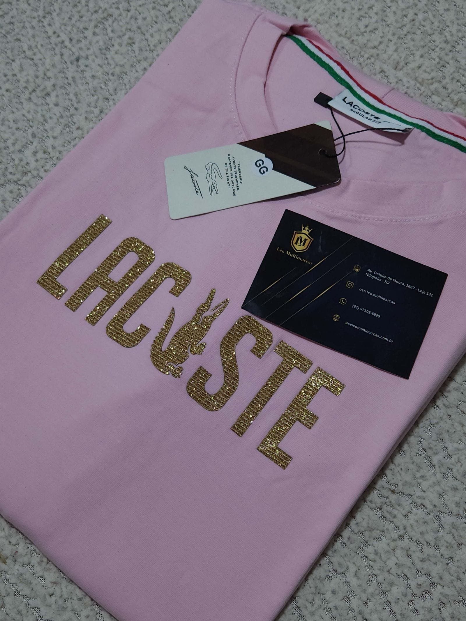 Camisa Lacoste GG Peruana 40.1 com Elastano