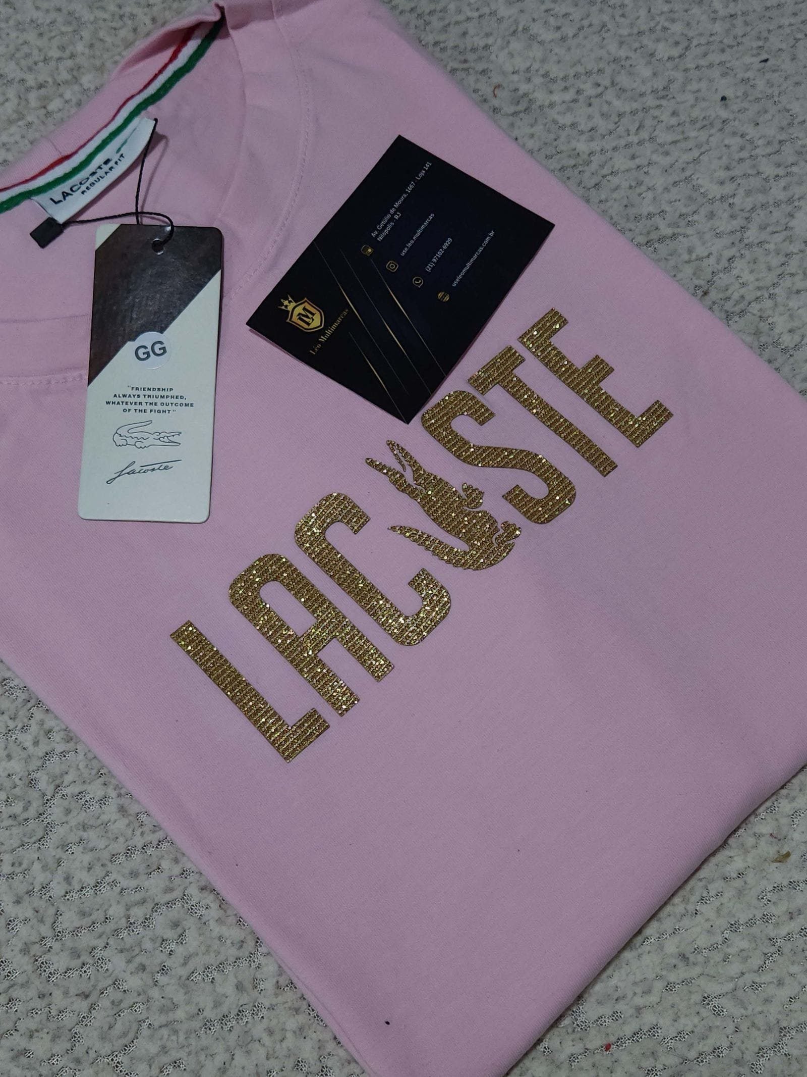 Camisa Lacoste GG Peruana 40.1 com Elastano