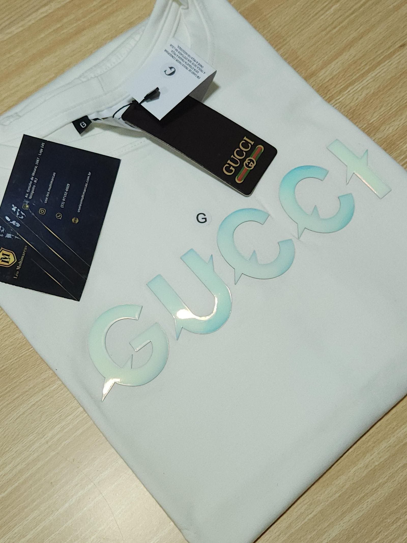 Camisa Gucci G Peruana 40.1 com Elastano