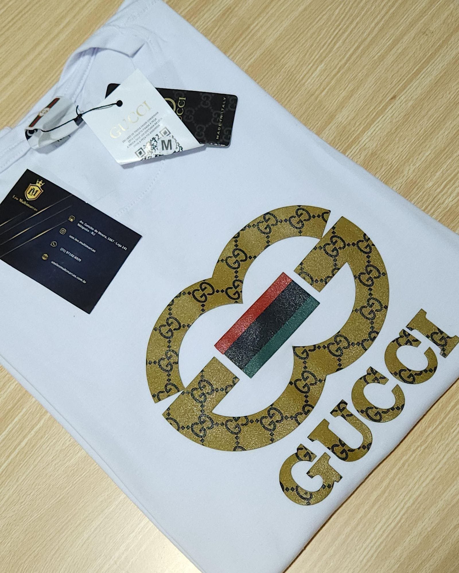 Camisa Gucci M Peruana 40.1 com Elastano