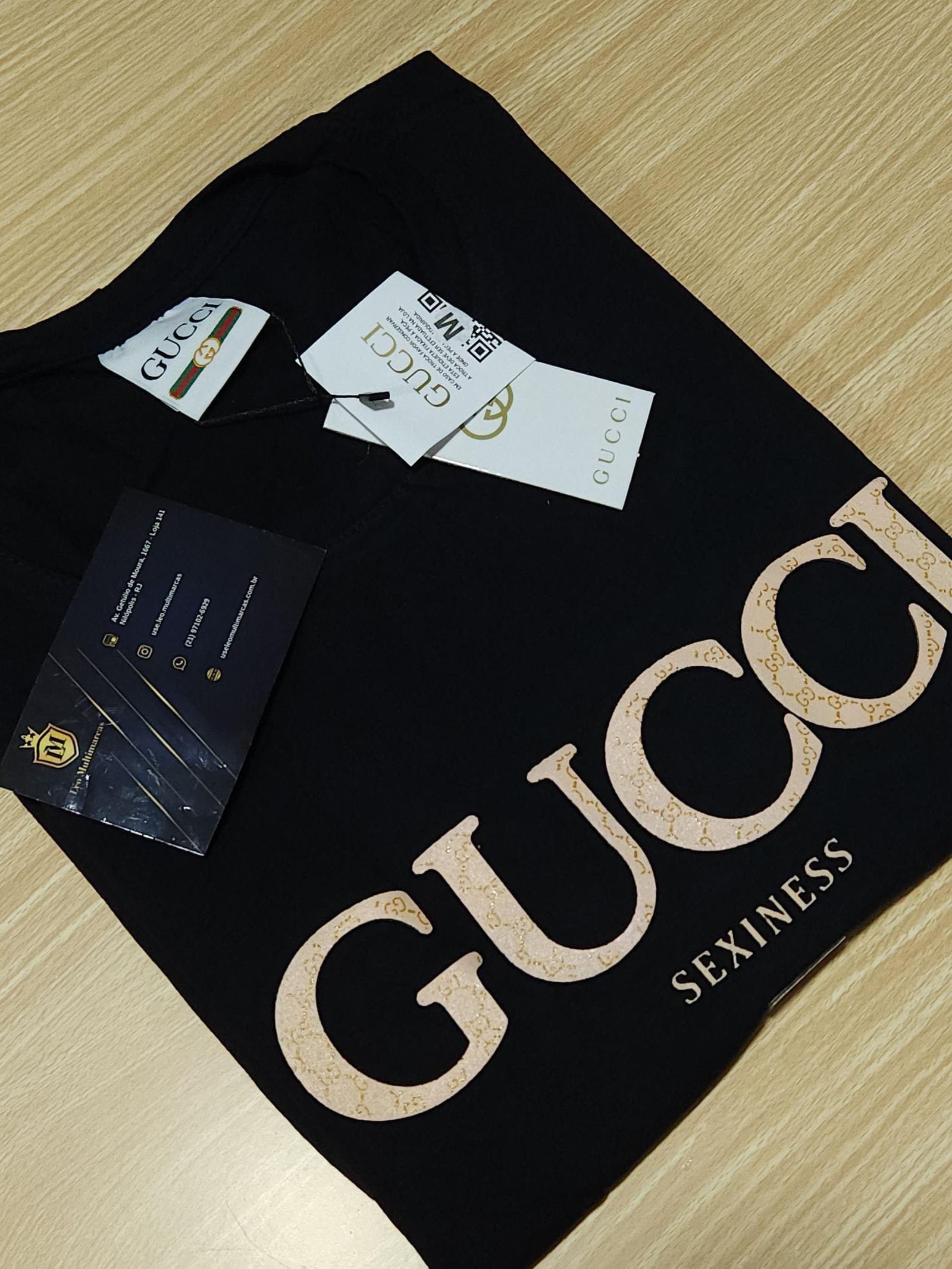 Camisa Gucci M Peruana 40.1 com Elastano