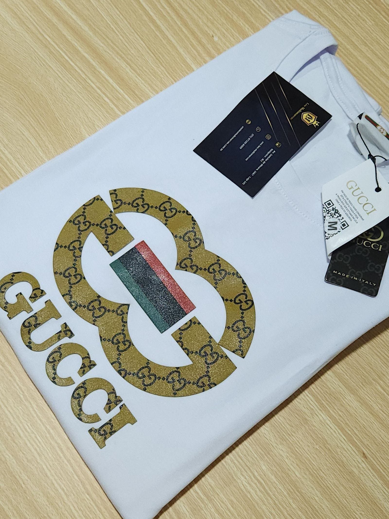 Camisa Gucci M Peruana 40.1 com Elastano