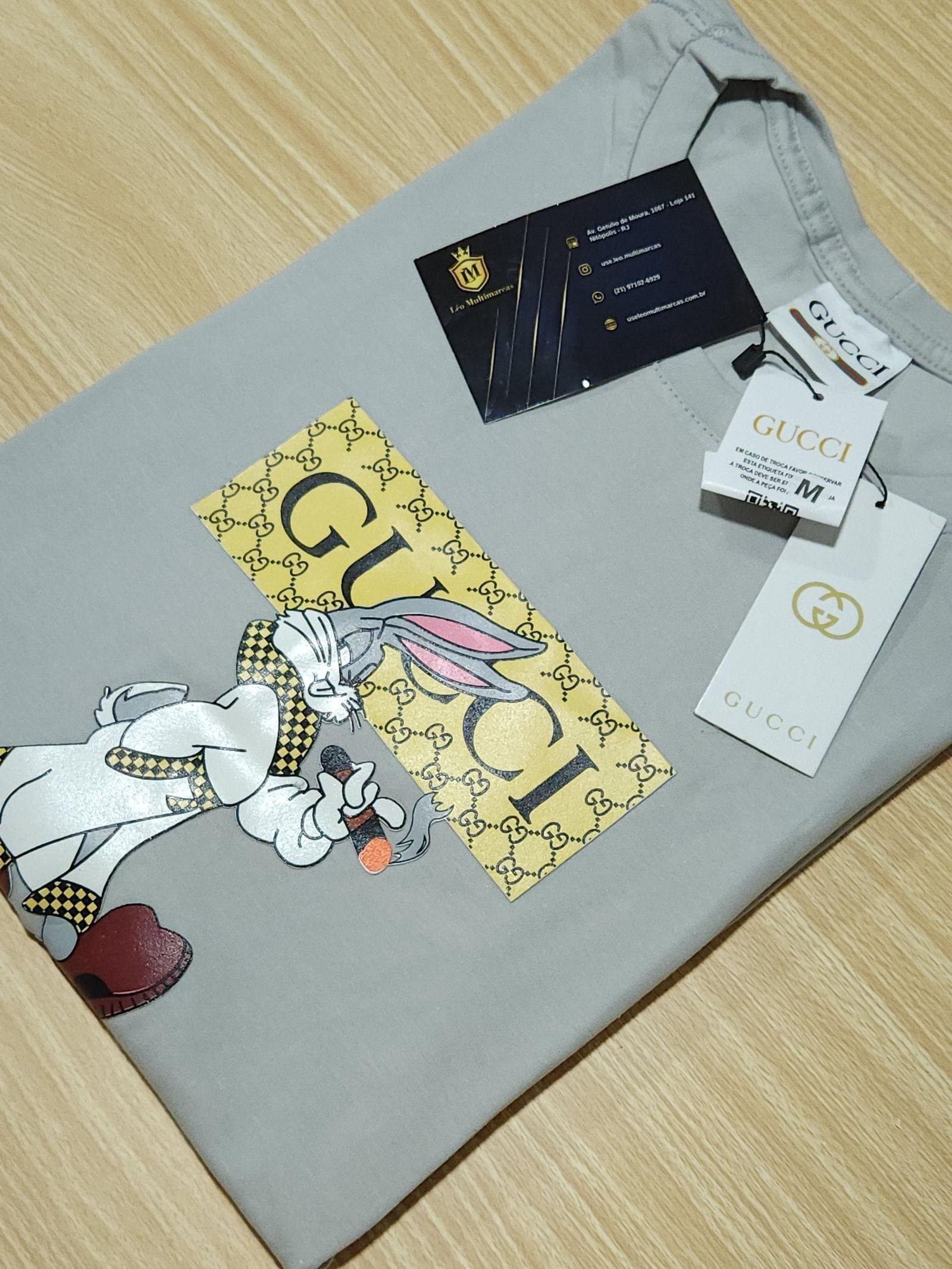 Camisa Gucci Pernalonga M Peruana 40.1 com Elastano
