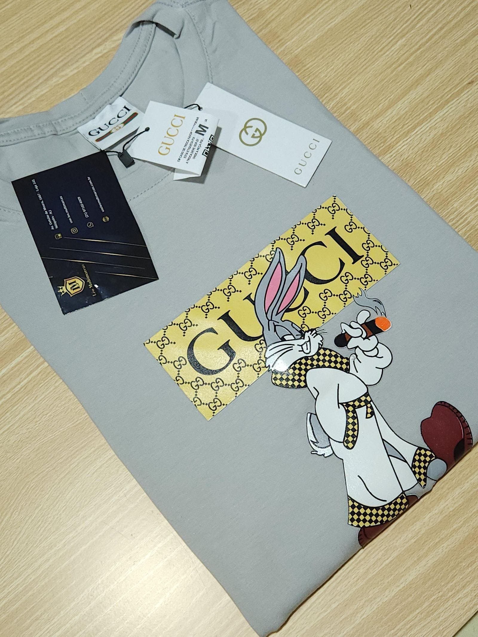 Camisa Gucci Pernalonga M Peruana 40.1 com Elastano