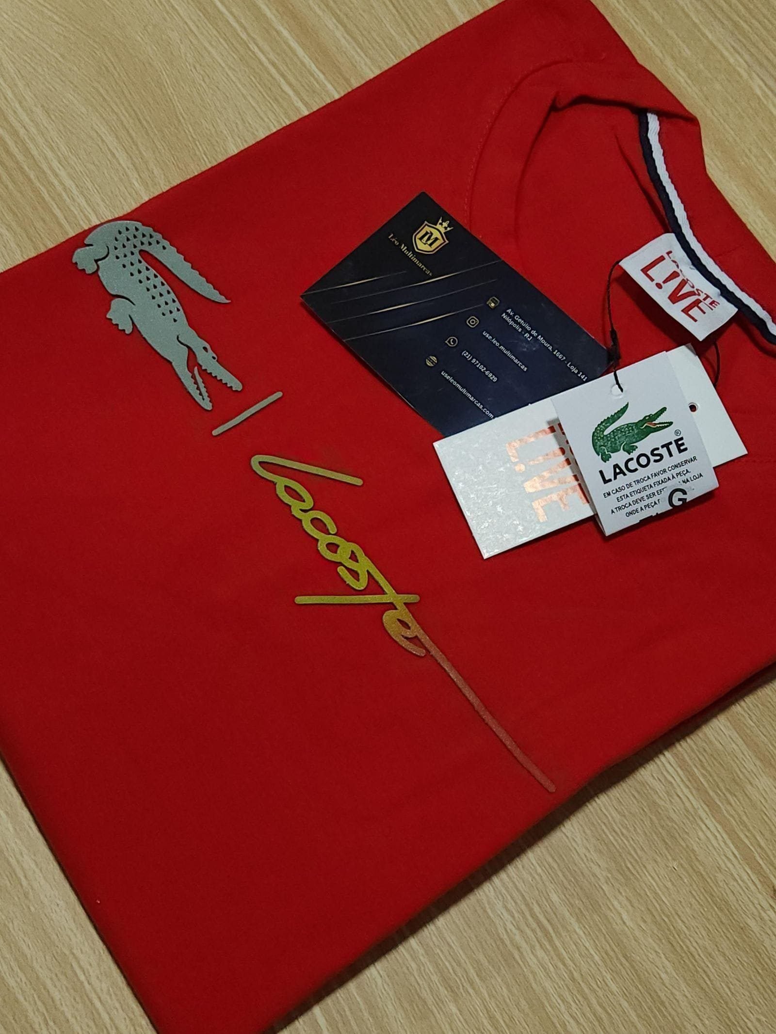 Camisa Lacoste G Peruana 40.1 com Elastano