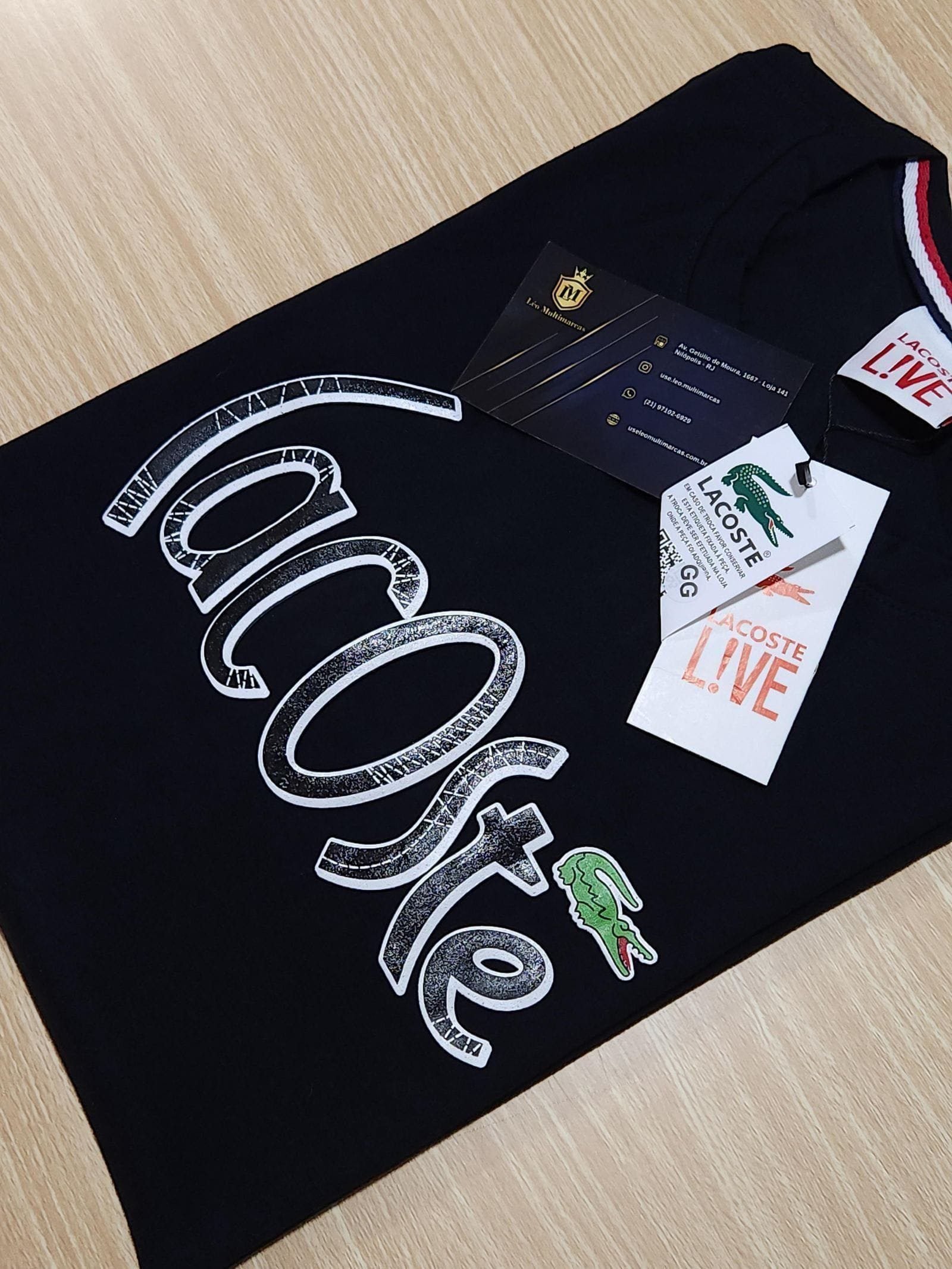 Camisa Lacoste GG Peruana 40.1 com Elastano