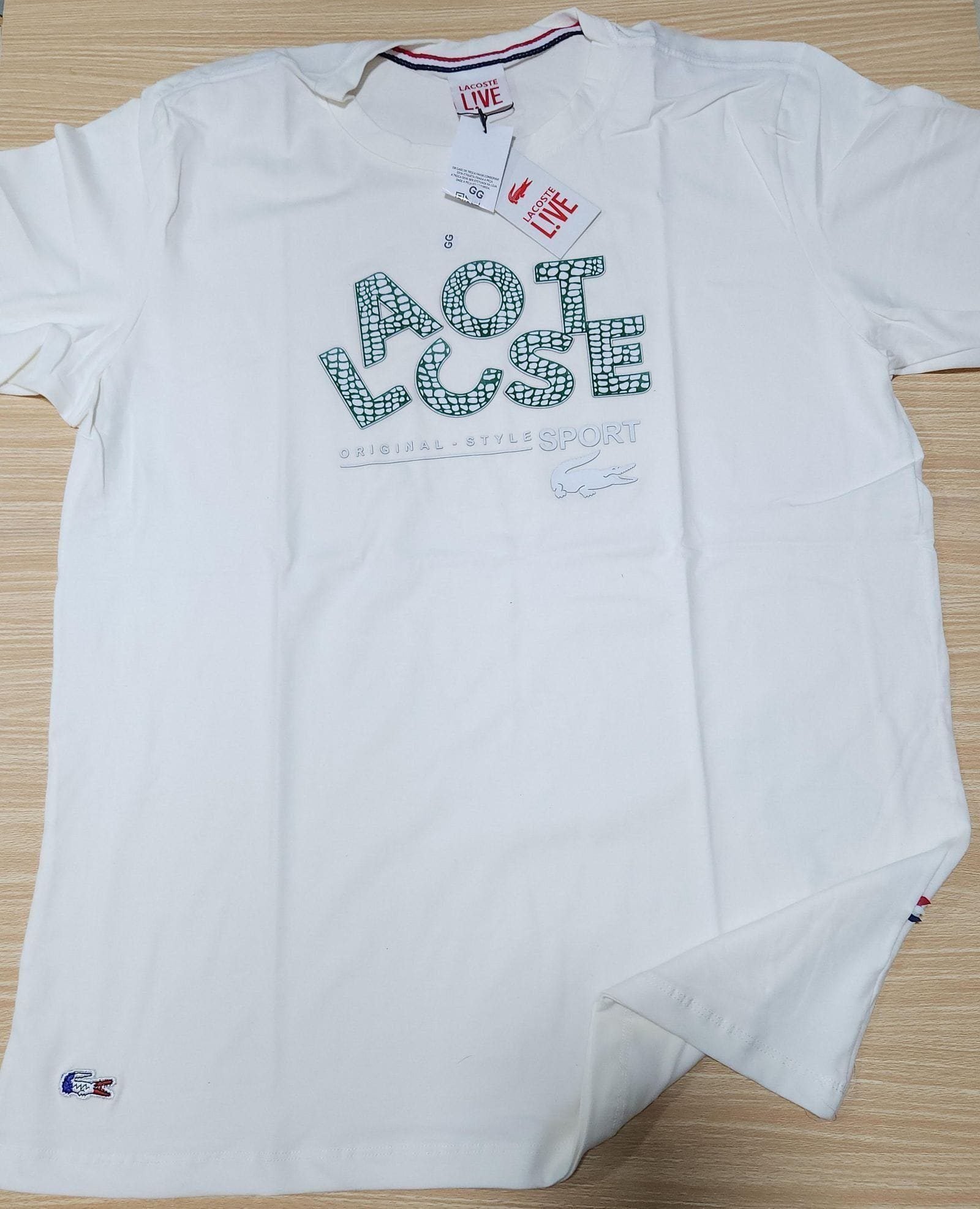 Camisa Lacoste GG Peruana 40.1 com Elastano