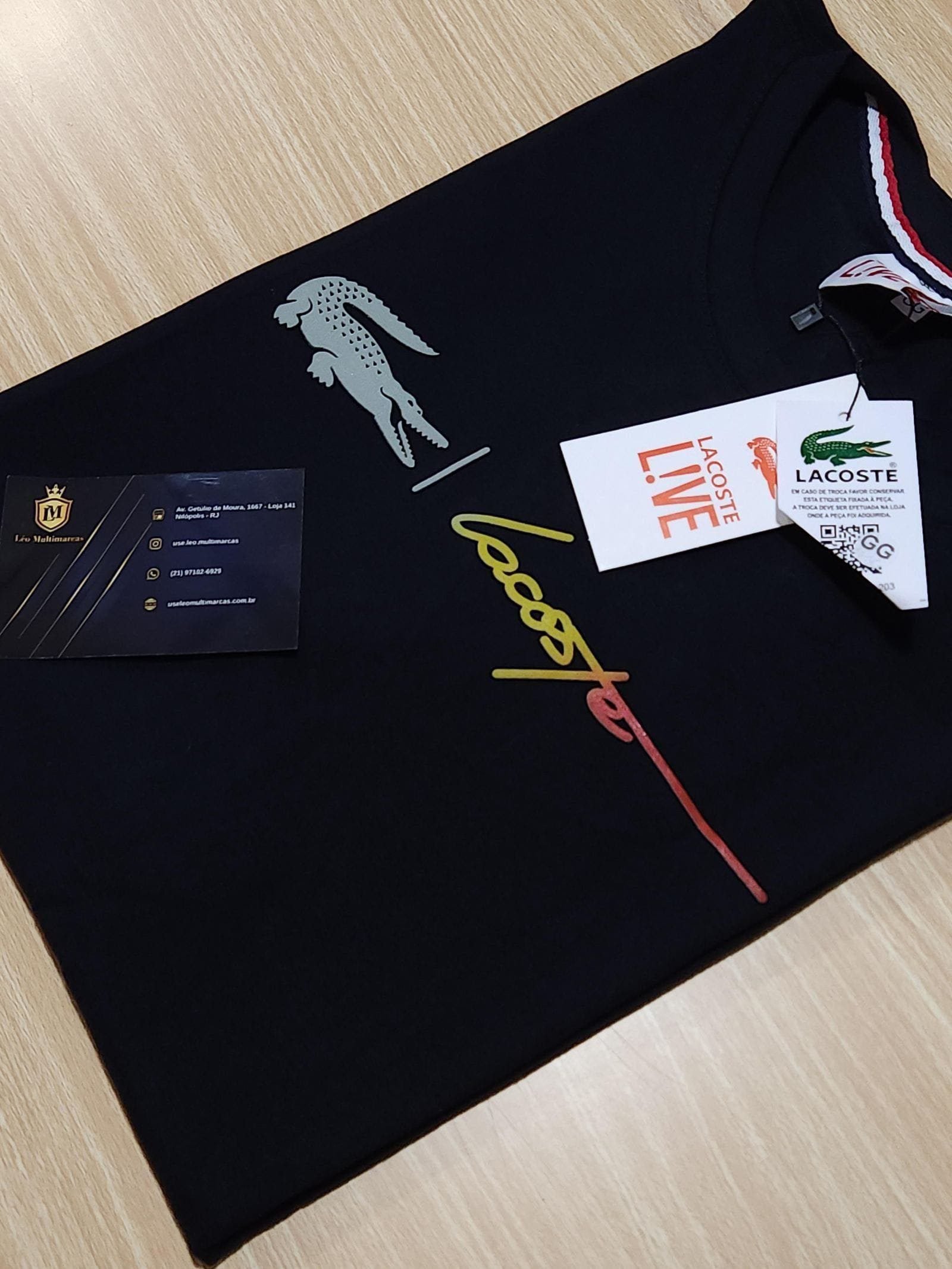 Camisa Lacoste GG Peruana 40.1 com Elastano