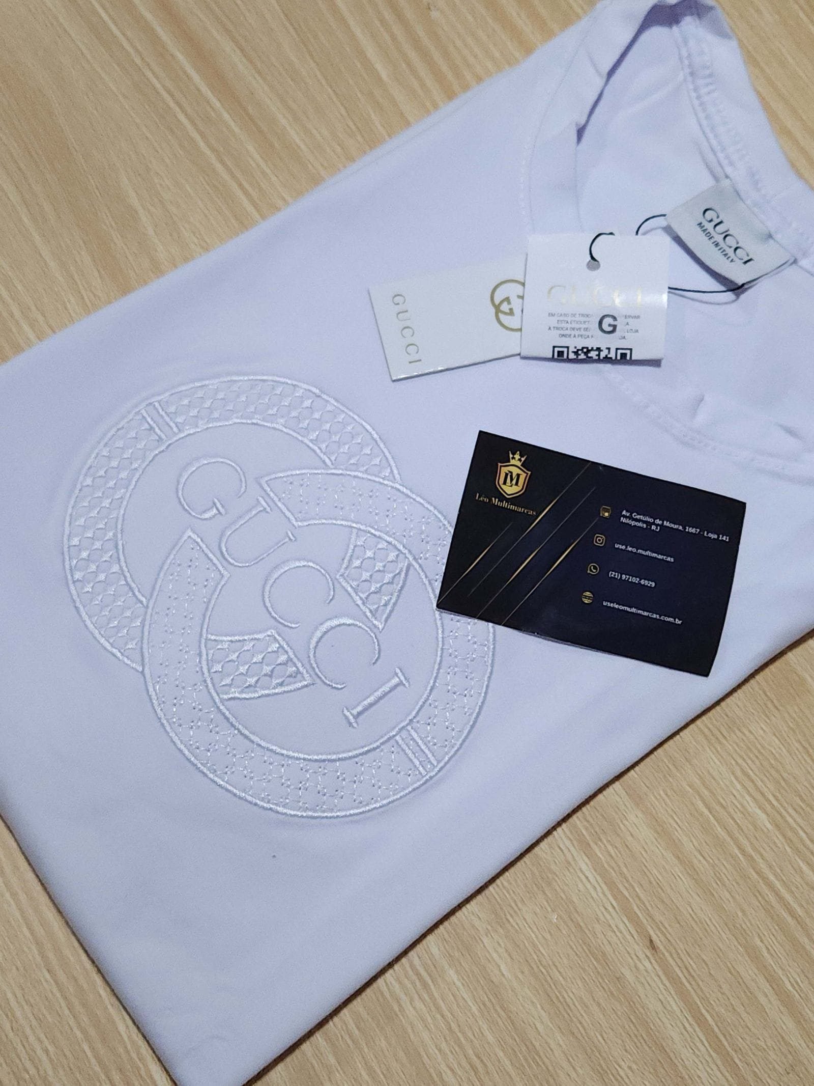 Camisa Gucci G Peruana 40.1 com Elastano