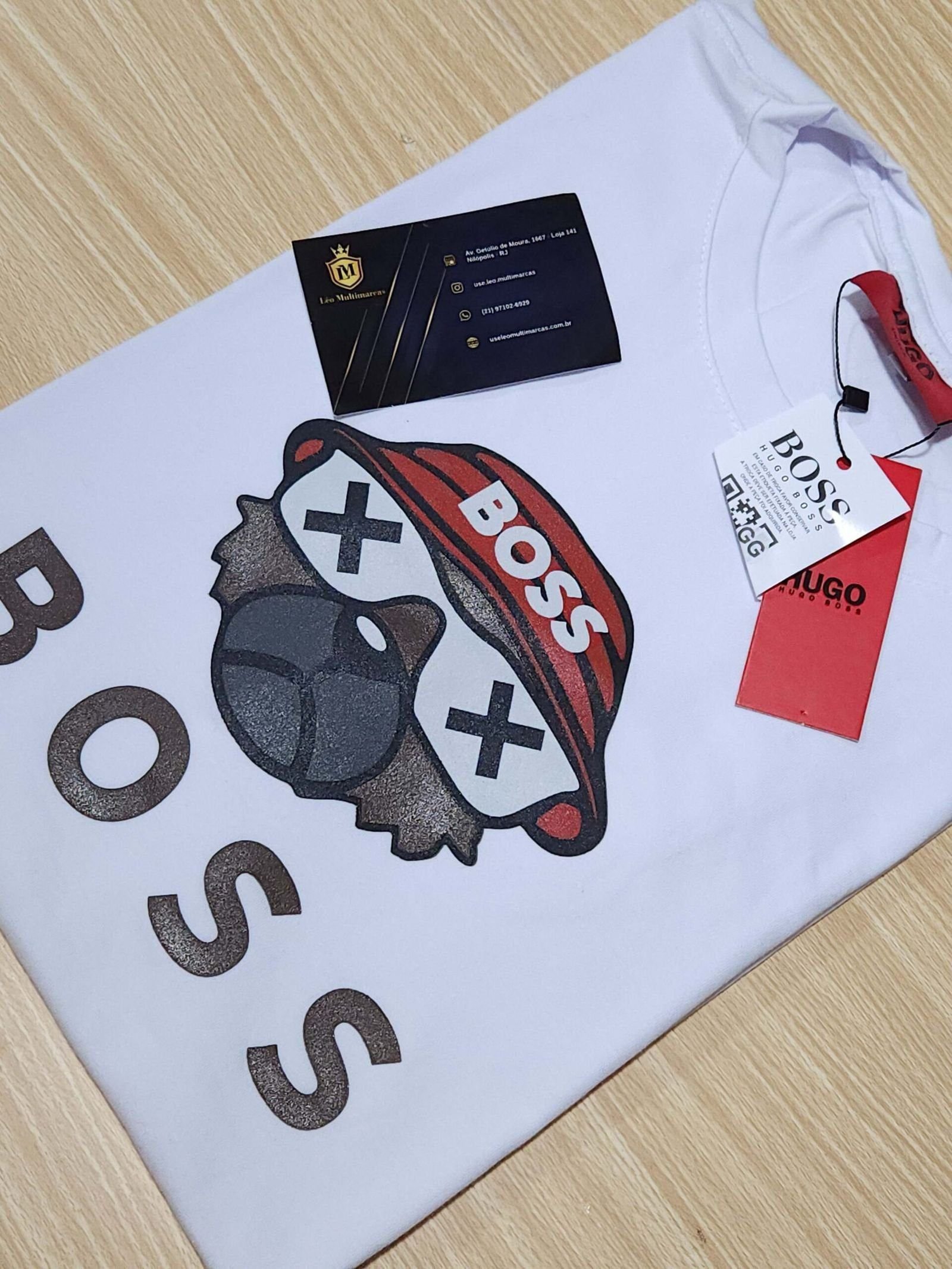 Camisa Hugo Boss GG Peruana 40.1 com Elastano - Branca Camisa Hugo Boss GG Peruana 40.1 com Elastano - Branca