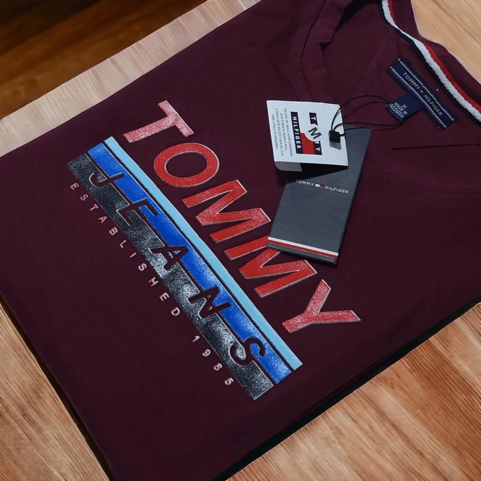 Camisa Tommy Hilfiger M Peruana 401 Com Elastano Camisa Tommy Hilfiger M Peruana 401 Com Elastano