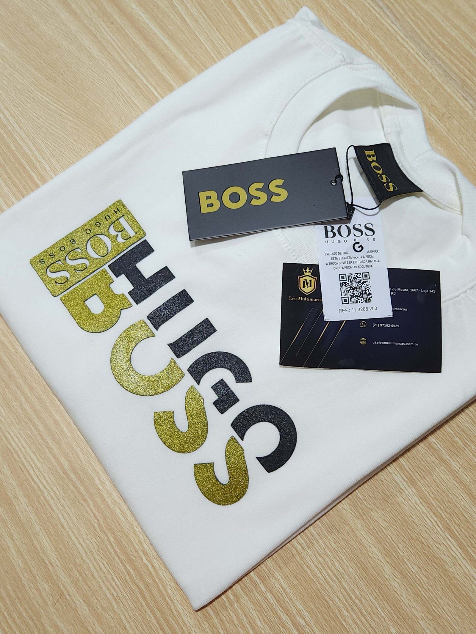 Camisa Hugo Boss G Peruana com Elastano Masculina Camisa Hugo Boss G Peruana com Elastano Masculina